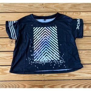 NEW Vapor 95 Crop Graphic T Shirt Size Small Women’s Black Pullover